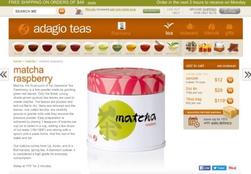 Raspberry Matcha Adagio