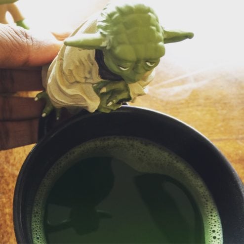 Yoda over matcha