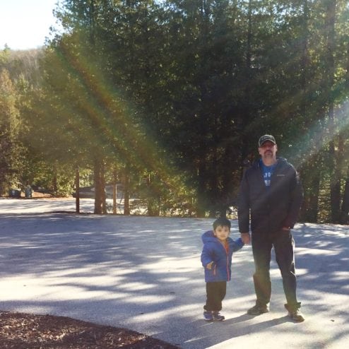 Dad and Ethan Outside